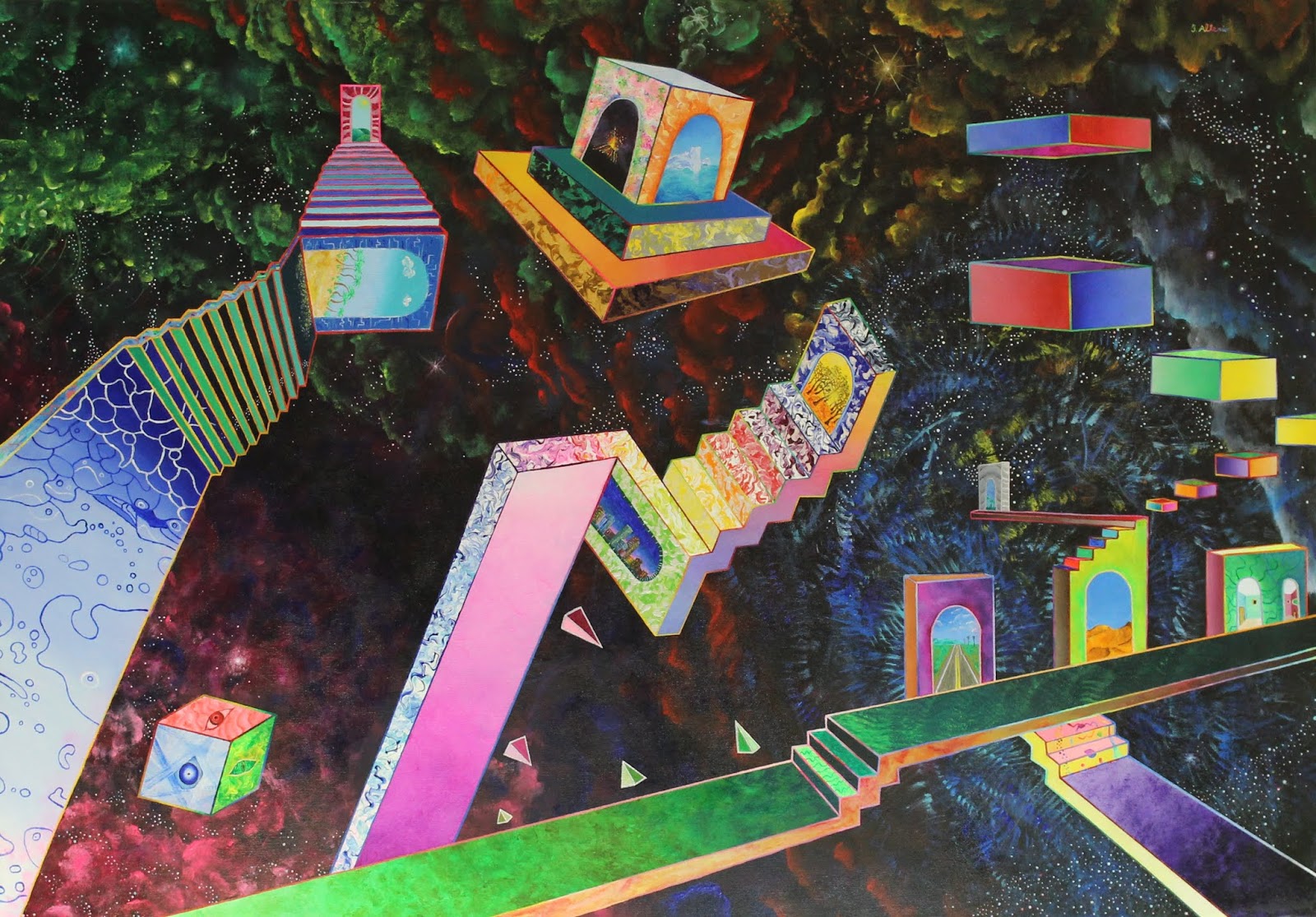 Coccodrillo con scale spaziali